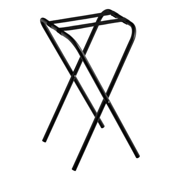 Lancaster Table & Seating 19" x 17" x 31" Folding Tray Stand Black Metal