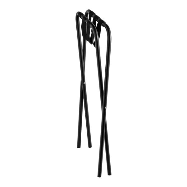 Lancaster Table & Seating 19" x 17" x 31" Folding Tray Stand Black Metal