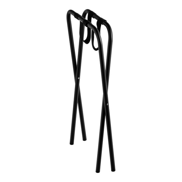 Lancaster Table & Seating 19" x 17" x 31" Folding Tray Stand Black Metal