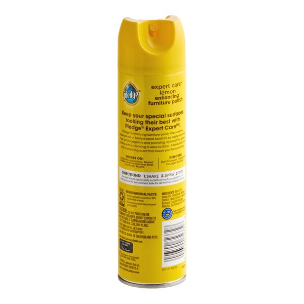 SC Johnson Pledge® 336298 9.7 oz. Lemon Clean Aerosol Furniture Spray