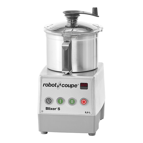 Robot Coupe BLIXER5 2-Speed 6 Stainless Steel Batch Bowl Processor - 240V, 3 Phase, 3 hp