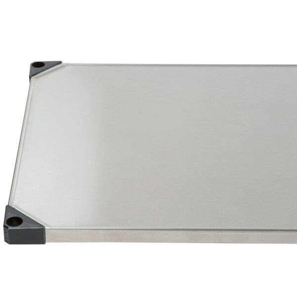 A Metro stainless steel solid shelf.