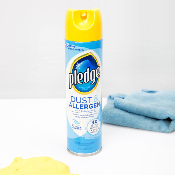 Sc Johnson Pledge 697835 9 7 Oz Dust And Allergen Aerosol Dust And Allergen Aerosol Furniture Spray Image Preview