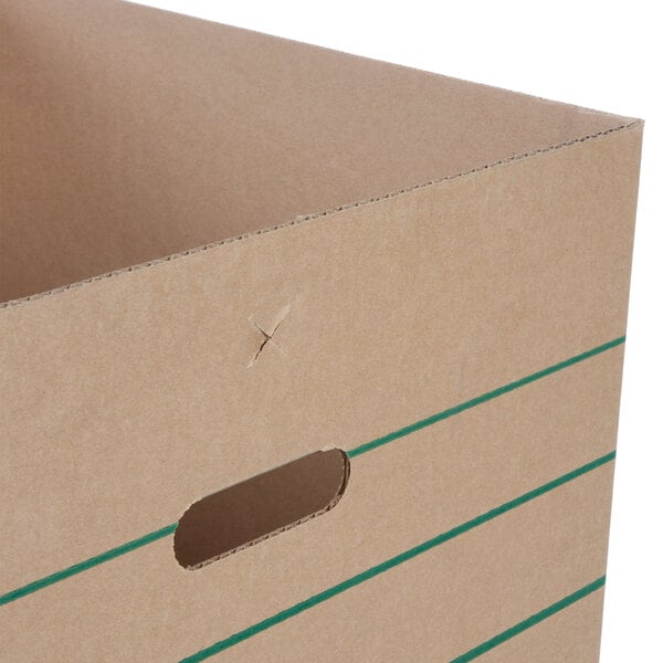 Lavex 40 Gallon Kraft Square Corrugated Cardboard Trash and Recycling Container