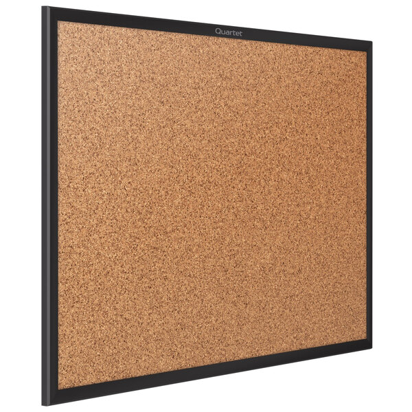 Quartet 2301B Classic 18" x 24" Cork Board with Black Aluminum Frame