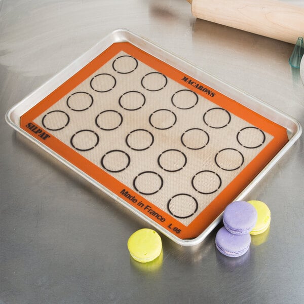 de Buyer Nonstick Silicone Macaron Baking Mat for Pan, Dishwasher