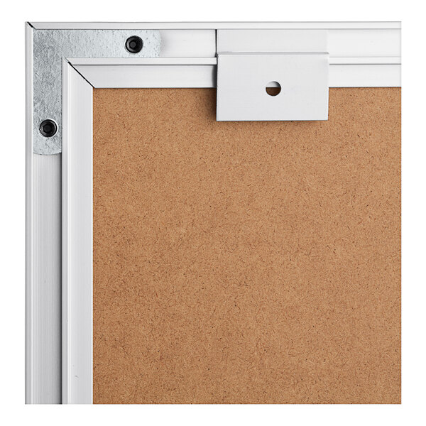 A close-up of a white frame on a whiteboard.