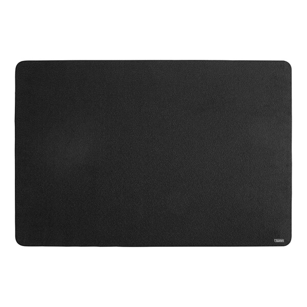 A black rectangular bulletin board with a white background.