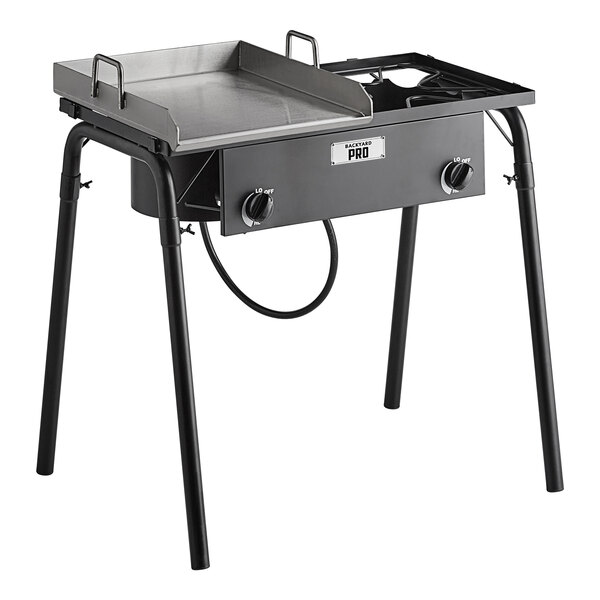 Backyard Pro GKIT-HF 32" Double Burner Outdoor Range with 15" Griddle Plate - 150,000 BTU