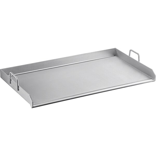 Backyard Pro 32 x 16 Stainless Steel Griddle Plate with 2 1/4 Splash  Guard and Handles