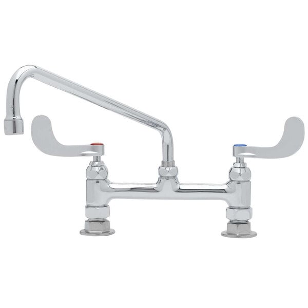 T&S B-0221-WH4 Deck Mounted Pantry Faucet with 8