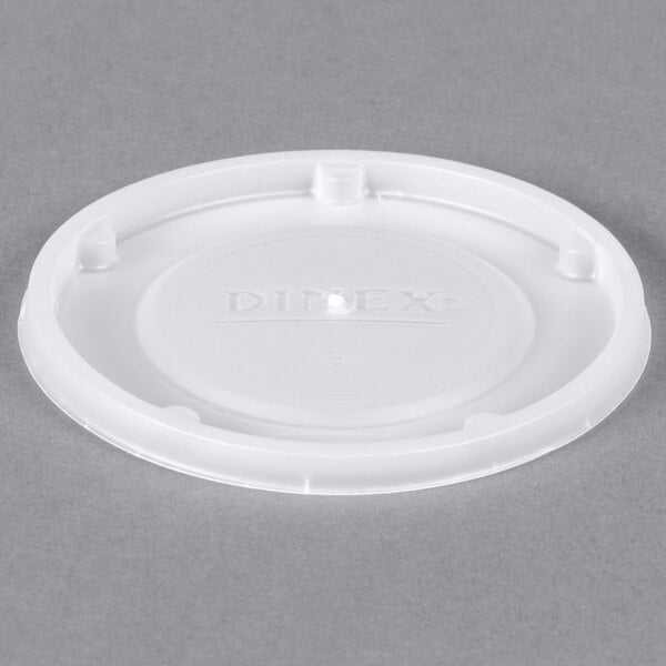 a white plastic lid with a logo