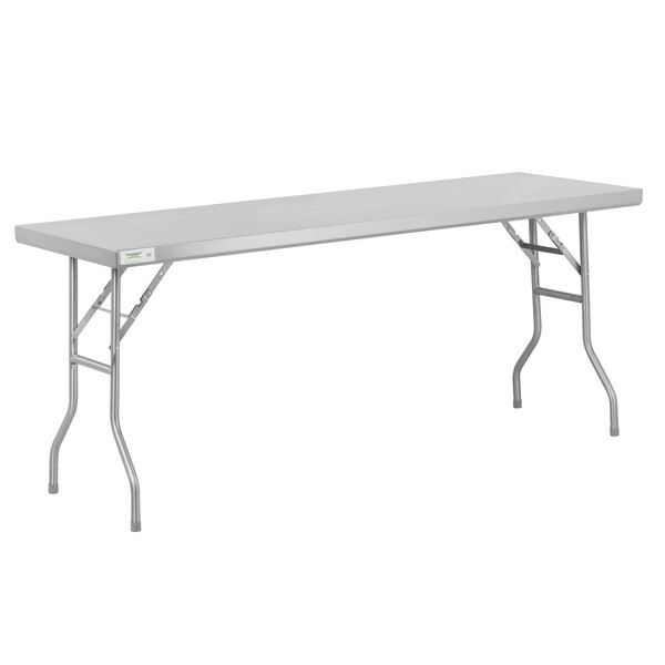 Regency 24 X 72 18 Gauge Stainless Steel Open Base Folding Work Table