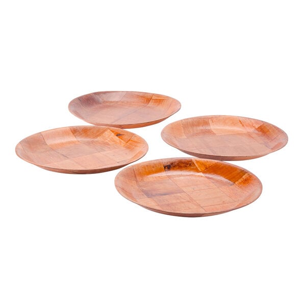 9" Woven Wood Plate 12/Pack