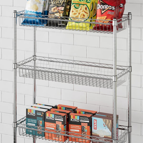 Regency 14" x 36" NSF Chrome Shelf Basket