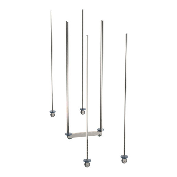 Metro LBTM21S qwikTRAK Super Erecta Stainless Steel Double Deep Mobile Unit Kit for 21" Wide Shelf