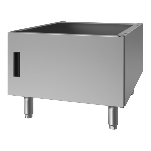 A stainless steel 24-inch charbroiler cabinet designed to match the Garland G Series range.