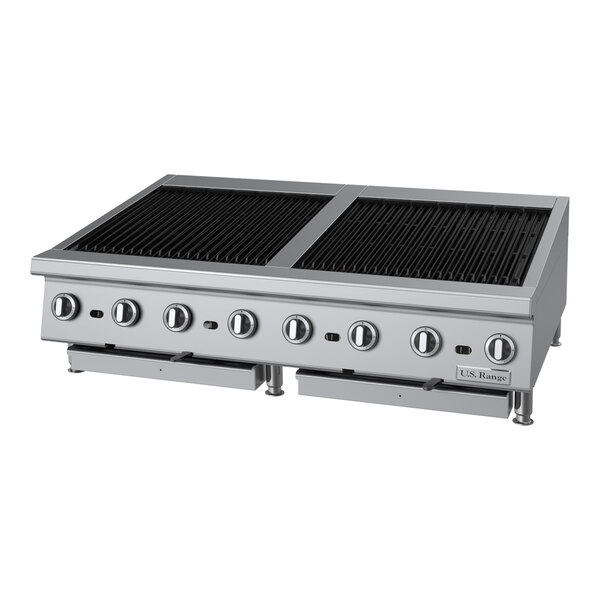 U.S. Range UTBG48-AR48 Natural Gas 48" Radiant Charbroiler with Adjustable Grates - 144,000 BTU