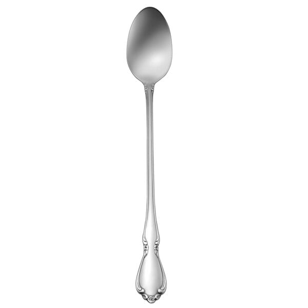 A stainless steel Oneida Chateau iced tea spoon with a handle.