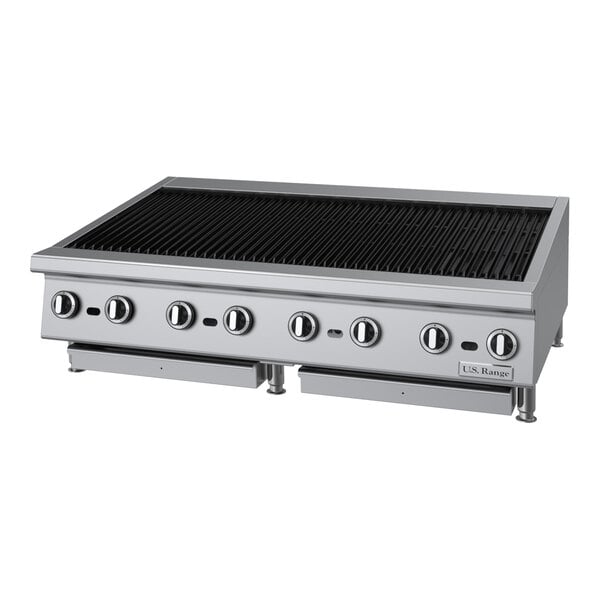 U.S. Range UTBG48-NR48 Liquid Propane 48" Radiant Charbroiler with Fixed Grates - 144,000 BTU