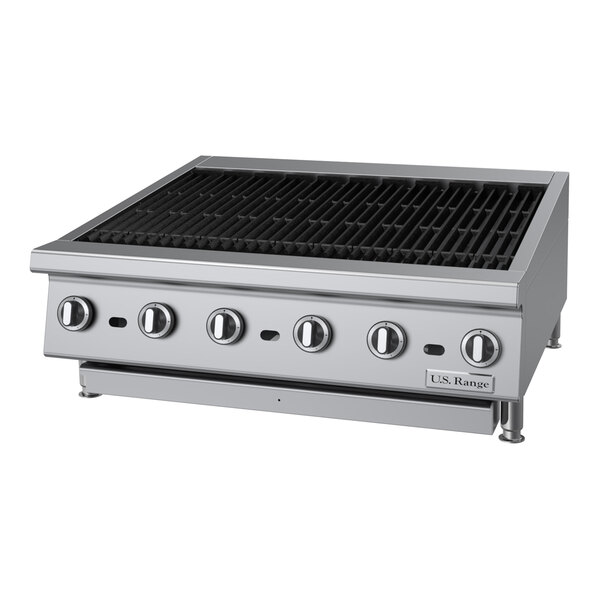 U.S. Range UTBG36-NR36 Liquid Propane 36" Radiant Charbroiler with Fixed Grates - 108,000 BTU