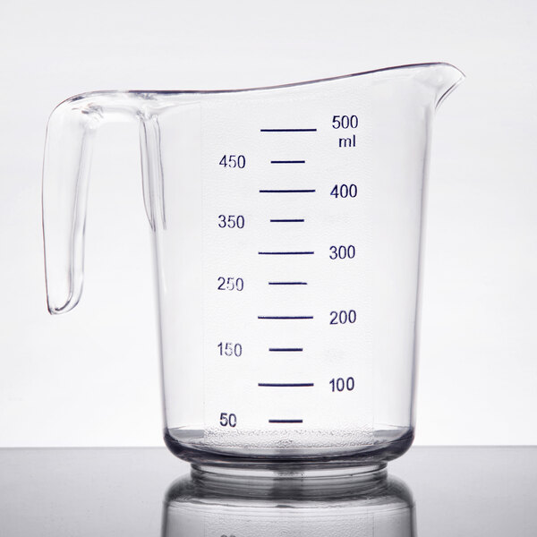 Choice 1 Pint Clear Plastic Measuring Cup with Gradations