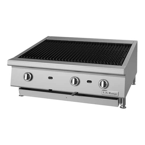 U.S. Range UTBG36-AB36 Natural Gas 36" Ceramic Briquette Charbroiler with Adjustable Grates - 90,000 BTU