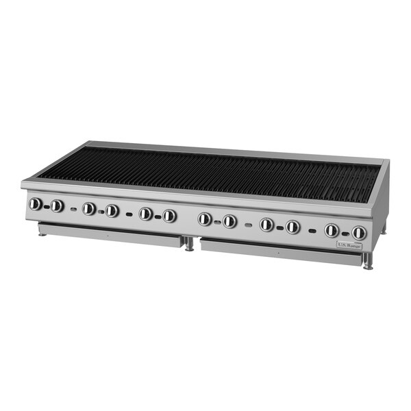 U.S. Range UTBG72-NR72 Liquid Propane 72" Radiant Charbroiler with Fixed Grates - 216,000 BTU