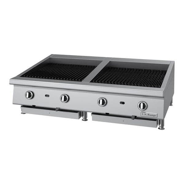 U.S. Range UTBG48-AB48 Natural Gas 48" Ceramic Briquette Charbroiler with Adjustable Grates - 120,000 BTU