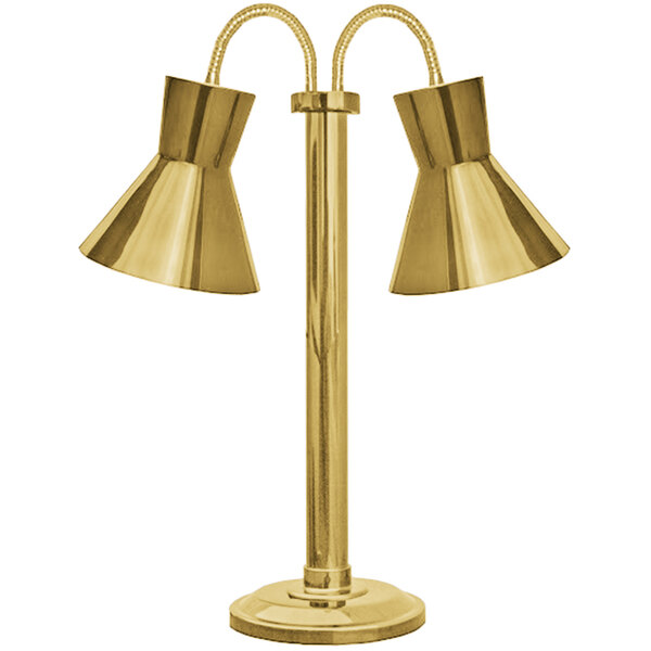 Hanson Heat Lamps DLM/300/ST/BR Dual Bulb Flexible Freestanding