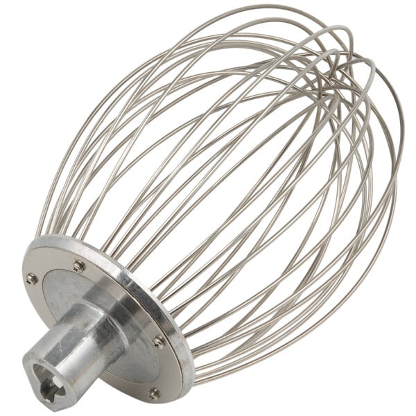 An Avantco 304 stainless steel wire whip on a white background.