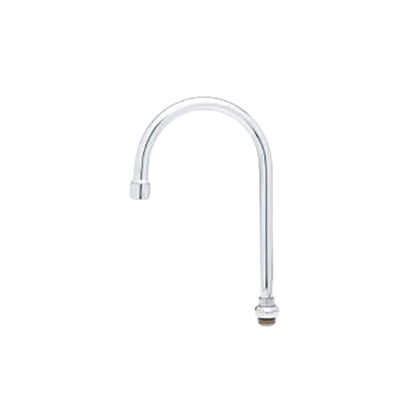 A silver T&S swivel gooseneck nozzle with a chrome faucet and 1.5 GPM aerator.