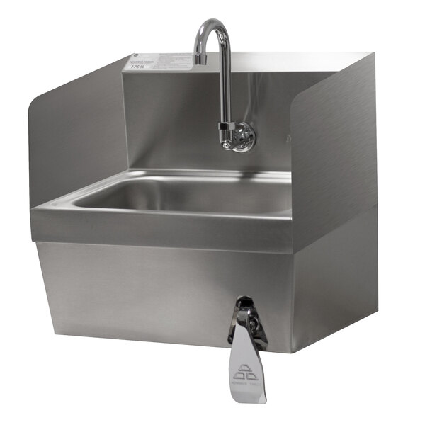 Advance Tabco 7 Ps 59 17 1 4 X 15 1 4 Hand Sink With Side Splashes And Knee Operated Valve