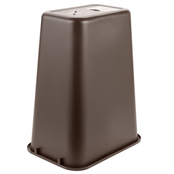 Lavex Janitorial 41 Qt. / 10 Gallon Brown Rectangular Wastebasket ...