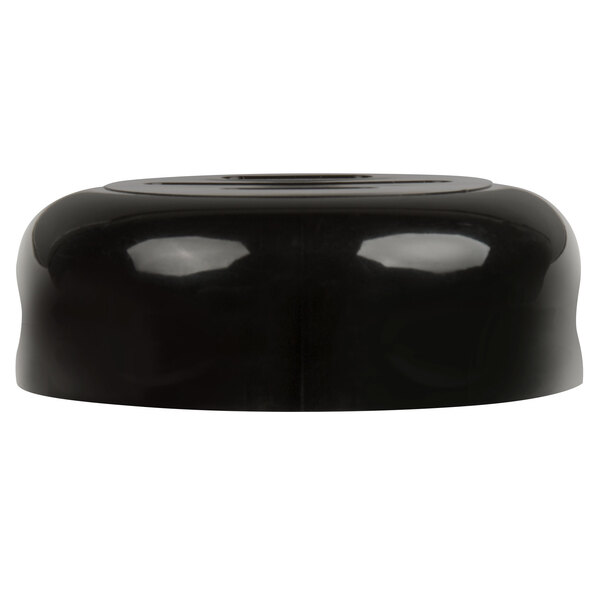 A black plastic shaker top with slotted holes.