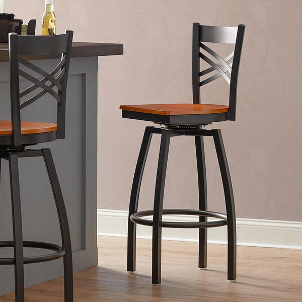 Cherry swivel bar stools online