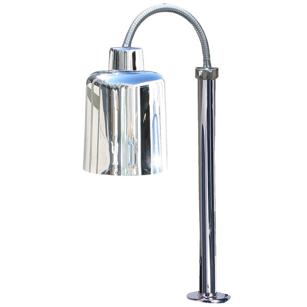 A chrome Hanson Heat Lamp with a flexible tube.