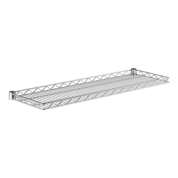 A Regency chrome wire cantilever shelf on a white background.