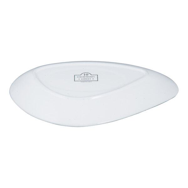 10 Strawberry Street ARCTIC-24 Arctic Blue 14 1/2" x 9 5/8" Irregular Porcelain Platter - 6/Pack