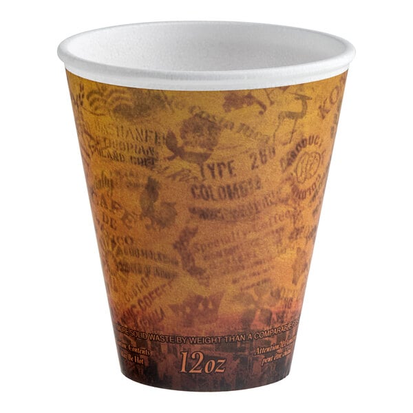 A Dart foam hot cup with a customizable design on it.
