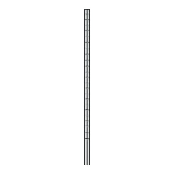 A long silver metal Regency shelving post with black lines and holes.