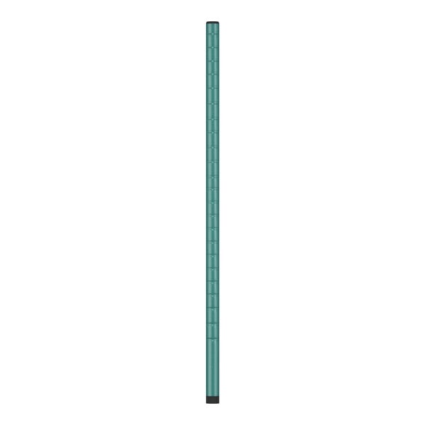 A long metal pole with a green epoxy finish.