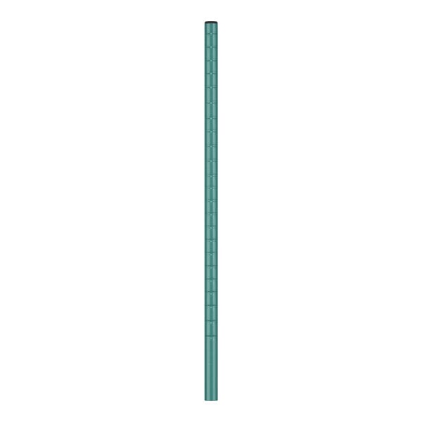 A long green metal pole for Regency shelving.