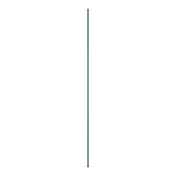 A long thin blue pole with a black tip.