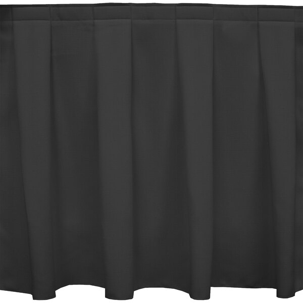 A black curtain with a black border.