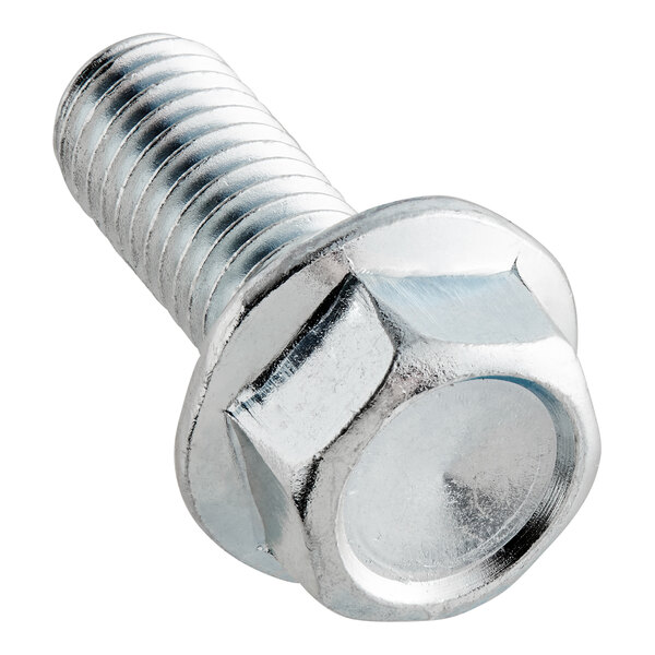 An Avantco Plate Caster Bolt with a nut on it.