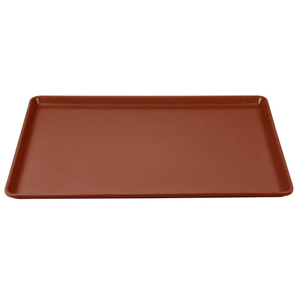 A brown rectangular tray.