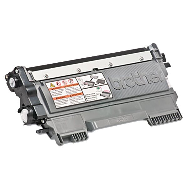 A black Brother TN420 toner cartridge with a white label.