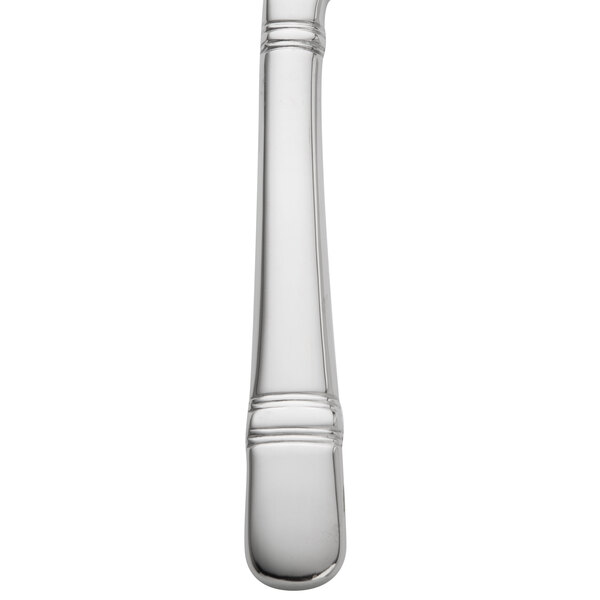 The silver stainless steel Oneida Astragal steak knife with a silver handle.