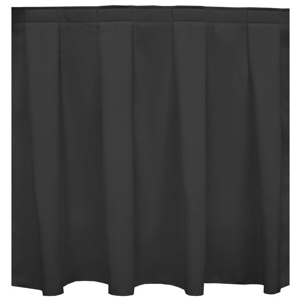 black pleated table skirt